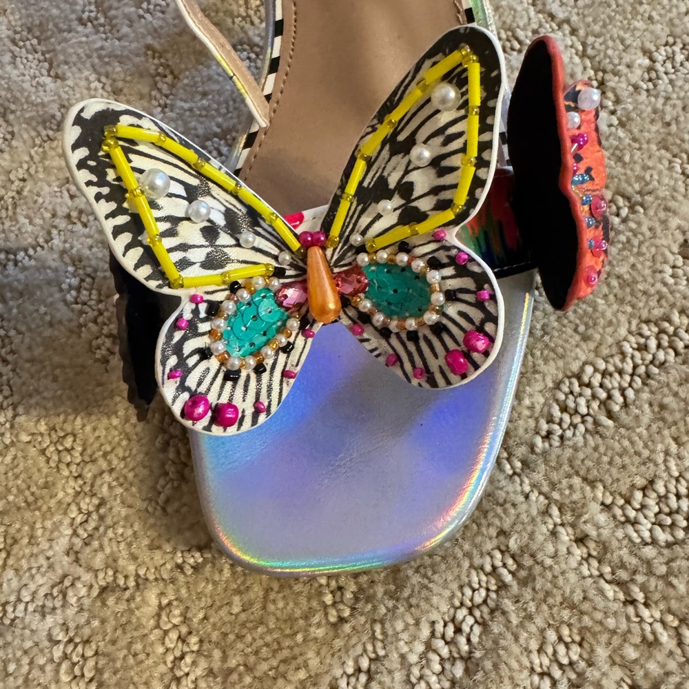 🦋 Betsey Johnson Butterfly Embellished Heels – Multicolor – Statement Shoes - Picture 4 of 4